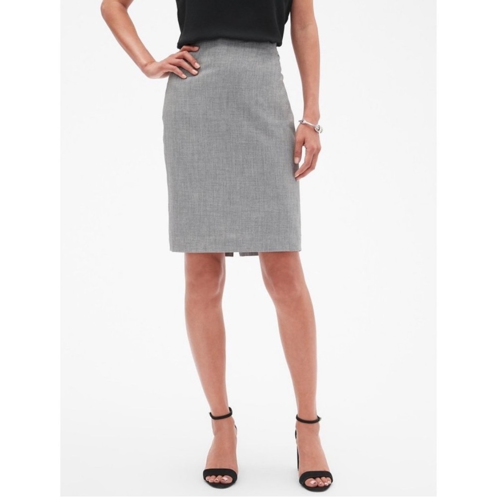 Banana Republic Grey Midi Pencil Skirt L